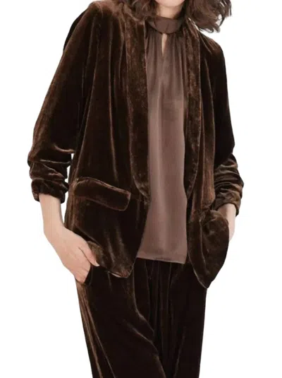 GO BY GO SILK SCRUNCH SLEEVE VELVET JACKET