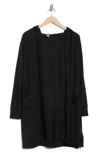 GO COUTURE GO COUTURE WRAP FRONT HOODED CARDIGAN