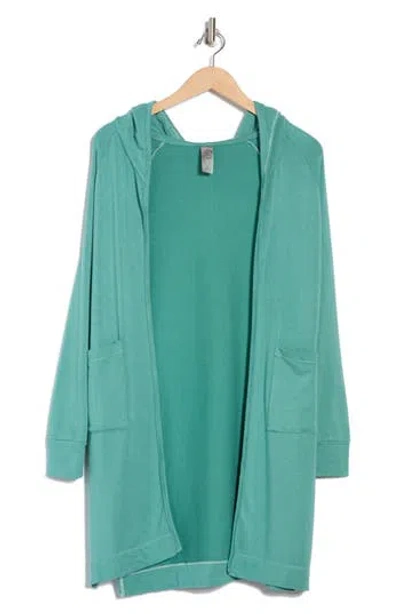 GO COUTURE GO COUTURE WRAP FRONT HOODED CARDIGAN