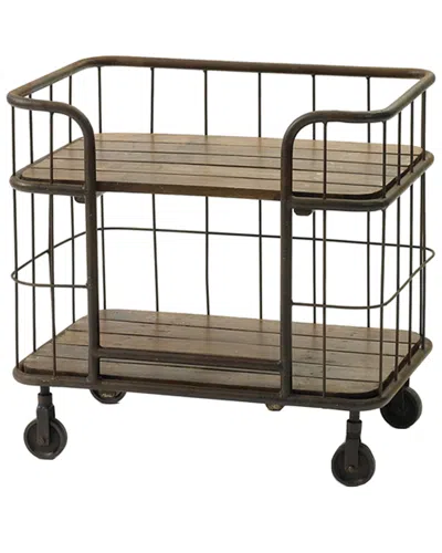 GO HOME FARMHOUSE 4 WHEELS SIDE TABLE