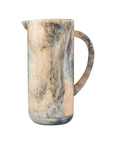 GODINGER LUCENTE RESIN MATTE LIMESTONE BEVERAGE PITCHER
