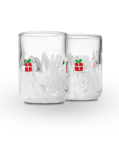 GODINGER PRESENT DOUBLE OLD-FASHIONED GLASSES, SET OF 2