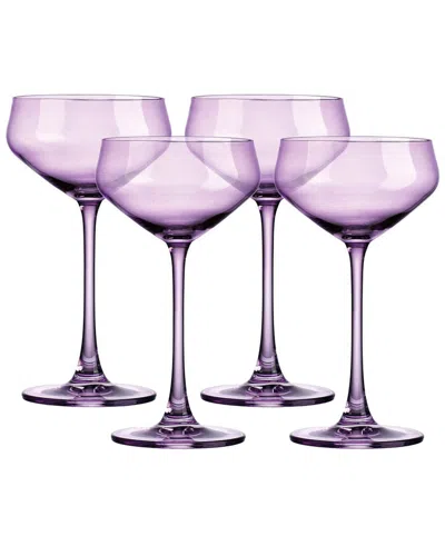 GODINGER GODINGER SET OF 4 SHEER CHAMPAGNE COUPES