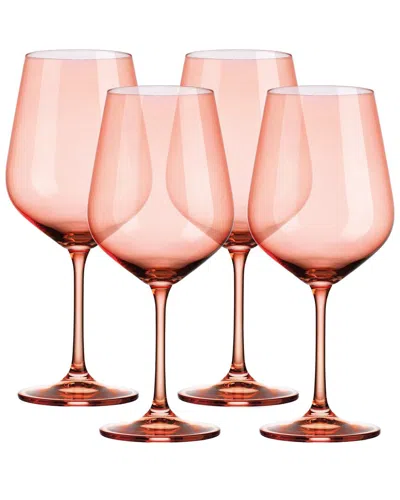 GODINGER GODINGER SET OF 4 SHEER RED WINE GLASSES