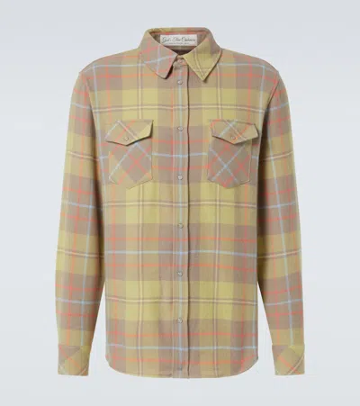 GOD'S TRUE CASHMERE EARTH PLAID CASHMERE SHIRT