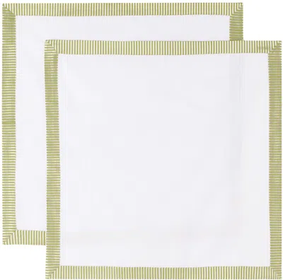 GOHAR WORLD GREEN OPALINE DINNER NAPKIN SET