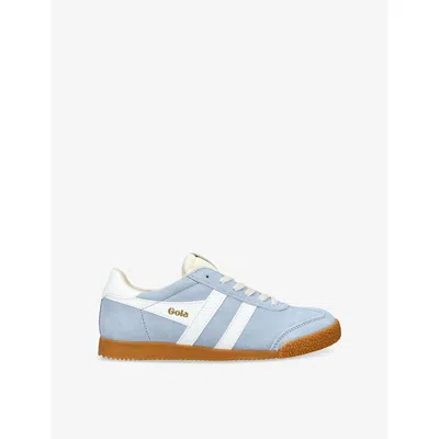 GOLA WOMENS PALE BLUE ELAN SUEDE LOW-TOP TRAINERS EUR 37 / 4 UK