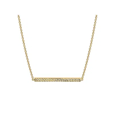 GOLD & HONEY WOMEN'S GOLD DIAMOND CUT BAR NECKLACE