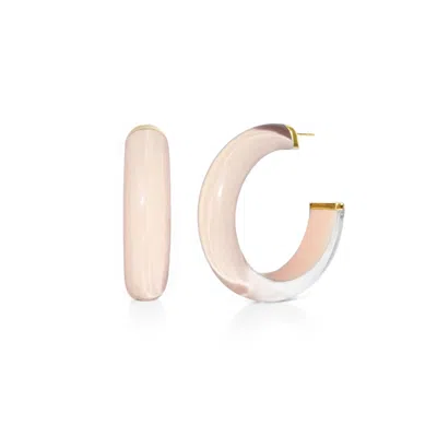 GOLD & HONEY WOMEN'S GOLD / YELLOW SMALL BALLERINA ILLUSION HOOPS