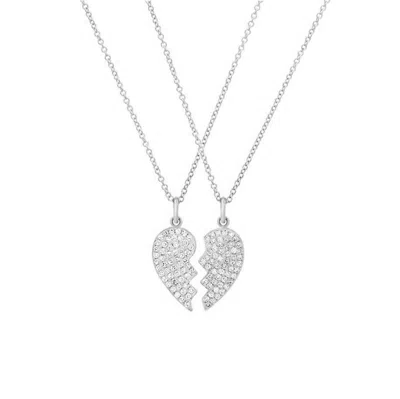 GOLD TRIP WOMEN'S BEST FRIENDS HEART NECKLACE SET IN SILVER