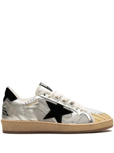 GOLDEN GOOSE BALL-STAR "SILVER/BLACK" SNEAKERS