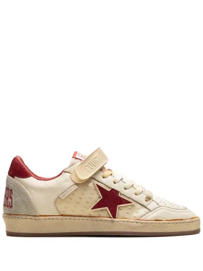 GOLDEN GOOSE BALL STAR "WHITE/ICE/RED" SNEAKERS