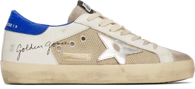 GOLDEN GOOSE BEIGE & OFF-WHITE SUPER-STAR SNEAKERS