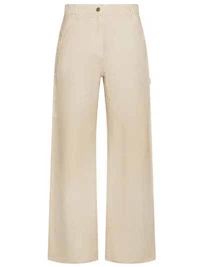 GOLDEN GOOSE WOMEN BEIGE CARPENTER PANTS, 28 LUXURY PANTS FOR WOMEN DARVEYS