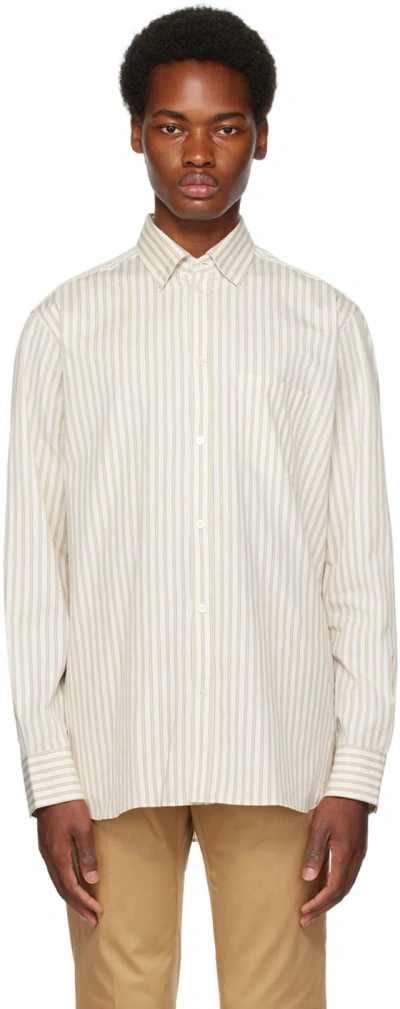 GOLDEN GOOSE BEIGE STRIPED SHIRT