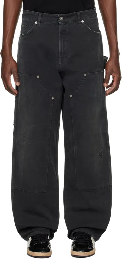 GOLDEN GOOSE BLACK DISTRESSED JEANS