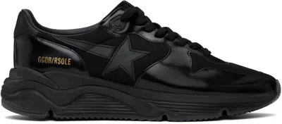 GOLDEN GOOSE BLACK RUNNING SOLE SNEAKERS