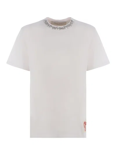 GOLDEN GOOSE CRYSTAL DETAIL T-SHIRT