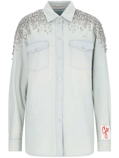GOLDEN GOOSE CRYSTAL-EMBELLISHED SHIRT