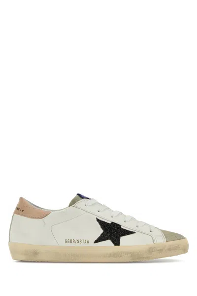 GOLDEN GOOSE GOLDEN GOOSE DELUXE BRAND WHITE LEATHER SUPERSTAR SNEAKERS