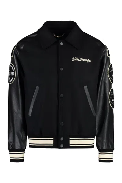 GOLDEN GOOSE EMBROIDERED LETTERMAN JACKET