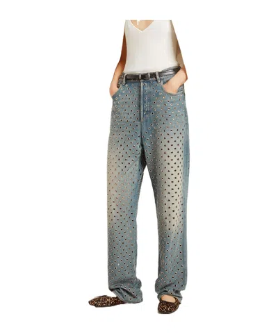 GOLDEN GOOSE GOLDEN GOOSE DELUXE BRAND STRAIGHT-LEG EYELET DETAILED JEANS