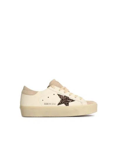 GOLDEN GOOSE 'HI STAR' LEATHER SNEAKERS