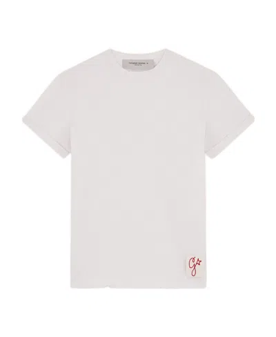 GOLDEN GOOSE GOLDEN GOOSE DELUXE BRAND LOGO DETAILED CREWNECK T-SHIRT