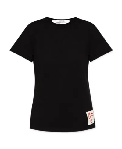 GOLDEN GOOSE LOGO PATCH ROUND NECK T-SHIRT