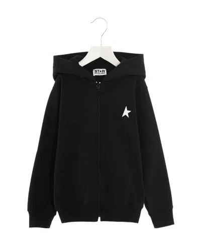 GOLDEN GOOSE GOLDEN GOOSE KIDS STAR PRINTED ZIP-UP HOODIE