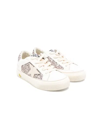 GOLDEN GOOSE MAY GLITTER-EMBELLISHED SNEAKERS