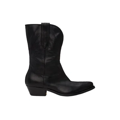 GOLDEN GOOSE MEN'S EMBROIDERED BOOTS