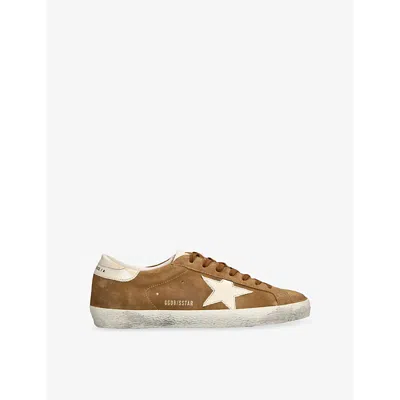 GOLDEN GOOSE MENS BROWN/OTH SUPERSTAR STAR-APPLIQUÉ LOW-TOP TRAINERS EUR 44 / 10 UK