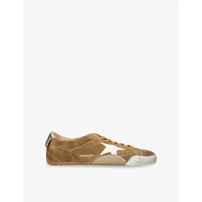 GOLDEN GOOSE MENS GOLDEN GOOSE TRUE-STAR SUEDE LOW-TOP TRAINERS