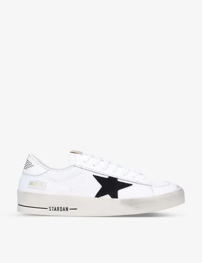 GOLDEN GOOSE MENS GOLDEN GOOSE MEN'S STARDAN LOW-TOP LEATHER AND MESH TRAINERS