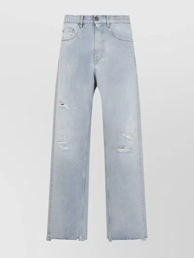 GOLDEN GOOSE MORGAN WIDE PANTS WITH DESTROYED FRONT PANEL