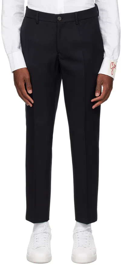 GOLDEN GOOSE NAVY TAPERED TROUSERS