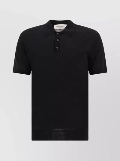 GOLDEN GOOSE POLO COLLAR SHIRT RIBBED FINISH
