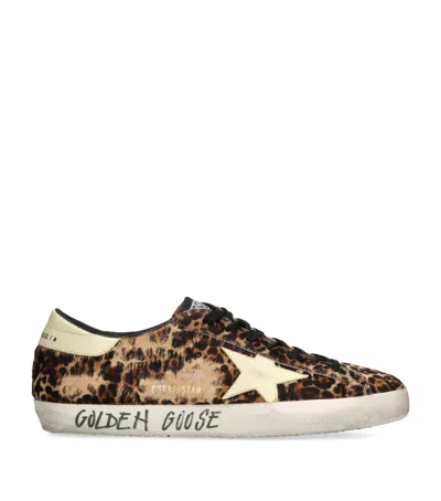 GOLDEN GOOSE PONY HAIR LEOPARD SUPER-STAR SNEAKERS