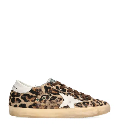 GOLDEN GOOSE GOLDEN GOOSE PONY SKIN LEOPARD PRINT SUPER-STAR SNEAKERS