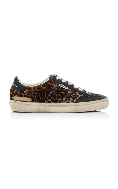 GOLDEN GOOSE GOLDEN GOOSE SOUL-STAR LEOPARD-PRINT PONY HAIR SNEAKERS