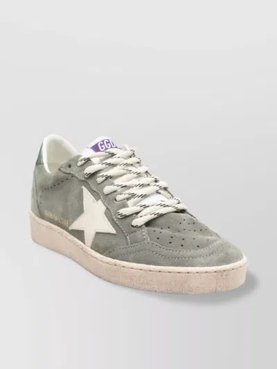 GOLDEN GOOSE SUEDE UPPER SNEAKERS WITH LEATHER STAR AND HEEL