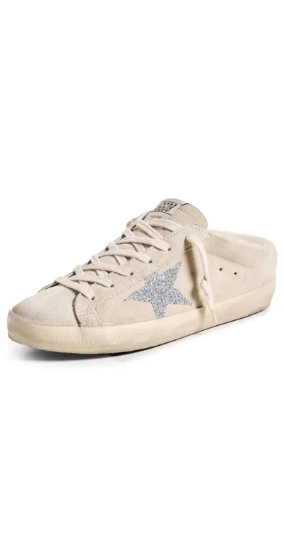 GOLDEN GOOSE SUPER STAR SABOT CRYSTAL STAR SNEAKERS WHITE/CRYSTAL