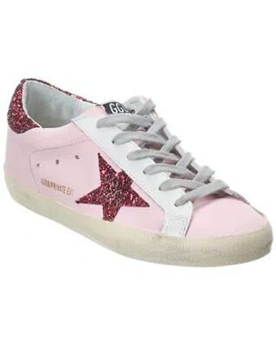 GOLDEN GOOSE GOLDEN GOOSE SUPERSTAR LEATHER & GLITTER SNEAKER WOMEN'S PINK 35