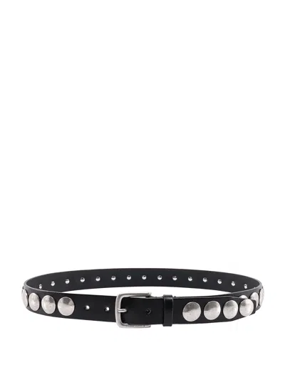 GOLDEN GOOSE TRINIDAD STUDDED LEATHER BELT