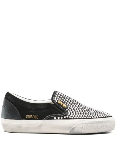 GOLDEN GOOSE VCE CRYSTAL-EMBELLISHED SLIP-ON SNEAKERS