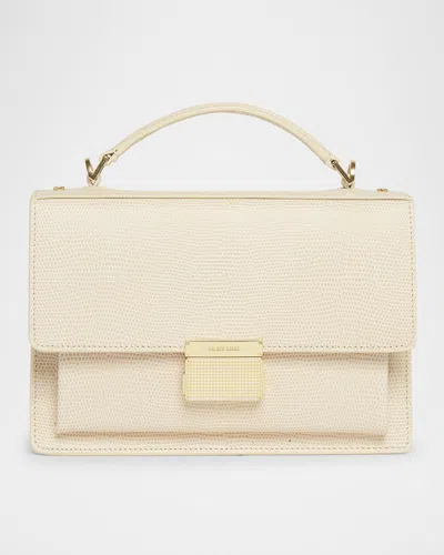 GOLDEN GOOSE VENEZIA LIZARD-EMBOSSED LEATHER CROSSBODY BAG