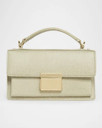 GOLDEN GOOSE VENEZIA SMALL LIZARD-EMBOSSED LEATHER CROSSBODY BAG