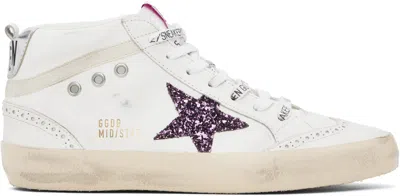 GOLDEN GOOSE WHITE MID STAR SNEAKERS