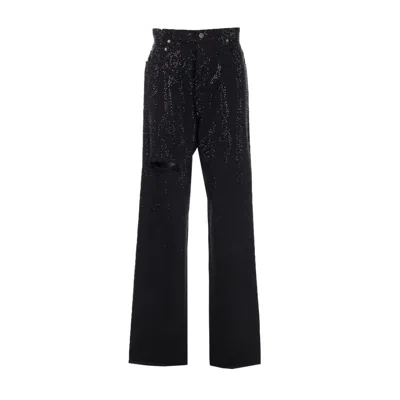 GOLDEN GOOSE GOLDEN GOOSE WOMEN KIM CRYSTALS DEGRADE' JEANS